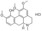 structure of CAS# 13552-72-2, (6aS)-5,6,6a,7-Tetrahydro-1,2,10-Trimethoxy-6-Methyl-4H-Dibenzo[de,g]Quinolin-11-Ol Hydrochloride (1:1)