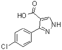 structure of CAS# 135641-91-7, 3-(4-Chlorophenyl)-1H-Pyrazole-4-Carboxylic Acid;3-(4-chlorophenyl)-1H-pyrazole-4-carboxylic acid;3-(4-Chloro-phenyl)-1H-pyrazole-4-carboxylic acid;3-(4-CHLOROPHENYL)-1H-PYRAZOLE-4-CARBOXYLICACID
