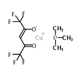 结构式 CAS# 135707-05-0, 铜(1+)(2Z)-1,1,1,5,5,5-六氟-4-氧代-2-戊烯-2-醇-三甲基膦(1:1:1)