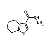 结构式 CAS# 135840-47-0, 4,5,6,7-四氢-1-苯并噻吩-3-甲酰肼