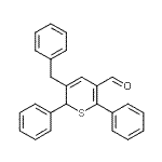 structure of CAS# 13589-13-4, 3-Benzyl-2,6-Diphenyl-2H-Thiopyran-5-Carbaldehyde;3-Benzyl-2,6-diphenyl-2H-thiopyran-5-carbaldehyde;3-Benzyl-2,6-diphenyl-2H-thiopyran-5-carbaldehyde #;BAS 01127605