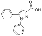 structure of CAS# 13599-22-9, 1,5-Diphenyl-1H-Pyrazole-3-Carboxylic Acid