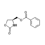 structure of CAS# 136015-44-6, [(4R)-2-Oxo-1,3-Oxazolidin-4-Yl]Methyl Benzoate;(R)-(+)-4-(Hydroxymethyl)-2-oxazolidinone benzoate;515558_ALDRICH