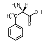 structure of CAS# 136056-02-5, L-(beta-<Sup>13</Sup>C)Phenylalanine;L-Phenylalanine;L-Phenylalanine-3-13C;L-Phenylalanine-β-13C