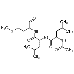 structure of CAS# 136632-32-1, N-Acetylleucyl-N-[4-(Methylsulfanyl)-1-Oxo-2-Butanyl]Leucinamide;[136632-32-1];2-[(2-ace<wbr>tamido-4-<wbr>methylpen<wbr>tanoyl)am<wbr>ino]-4-me<wbr>thyl-N-(4<wbr>-methylsu<wbr>lfanyl-1-<wbr>oxobutan-<wbr>2-yl)pent<wbr>anamide;ALLM (Calpain Inhibitor)