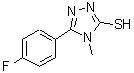 结构式 CAS# 138417-35-3, 5-(4-氟苯基)-4-甲基-4H-1,2,4-三唑-3-硫醇