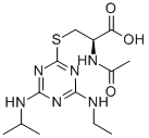 结构式 CAS# 138722-96-0, (2R)-2-乙酰氨基-3-[[4-乙基氨基-6-(丙-2-基氨基)-1,3,5-三嗪-2-基]硫基]丙酸