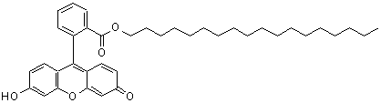 structure of CAS# 138833-46-2, Octadecyl 2-(6-Hydroxy-3-Oxo-3H-Xanthen-9-Yl)Benzoate;Chromoionophore XI;Fluorescein octadecyl ester;octadecyl 2-(6-hydroxy-3-oxoxanthen-9-yl)benzoate