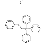 结构式 CAS# 13884-92-9, 三苯基[(苯基硫基)甲基]鏻氯化物