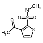 结构式 CAS# 138891-01-7, 3-乙酰基-N-甲基-2-噻吩磺酰胺