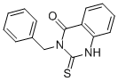 结构式 CAS# 13906-05-3, 2,3-二氢-3-(苯基甲基)-2-硫代-4(1H)-喹唑啉酮