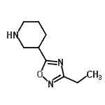 结构式 CAS# 139269-06-0, 3-(3-乙基-1,2,4-恶二唑-5-基)哌啶