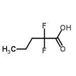 结构式 CAS# 140126-96-1, 2,2-二氟戊烷酸