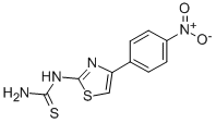 structure of CAS# 14015-63-5, [4-(4-Nitrophenyl)-2-Thiazolyl]Thiourea;[5-(4-Nitrophenyl)Thiazol-2-Yl]Thiourea;[5-(4-Nitrophenyl)-2-Thiazolyl]Thiourea;Urea, 1-(4-(P-Nitrophenyl)-2-Thiazolyl)-2-Thio-