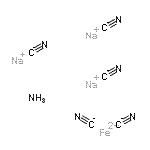 structure of CAS# 14099-05-9, Iron(2+) Sodium Cyanide Ammoniate (1:3:5:1);Ammonia;azane;Ferrate(3-), amminepentakis(cyano-C)-, trisodium