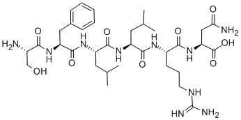 结构式 CAS# 141136-83-6, L-丝氨酰-L-苯丙氨酰-L-亮氨酰-L-亮氨酰-L-精氨酰-L-天冬氨酰胺