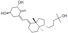 CAS 登录号：141300-55-2， (1R,3S,5Z)-5-[(2E)-2-[(1S,3aS,7aR)-1-(4-羟基-4-甲基戊基)-3a,7a-二甲基-1,2,3,5,6,7-六氢茚-4-亚基]亚乙基]-4-亚甲基环己烷-1,3-二醇