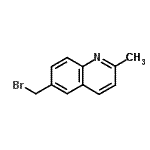 structure of CAS# 141848-60-4, 6-(Bromomethyl)-2-Methylquinoline;6-(Bromomethyl)-2-methyl-1-azanaphthalene;6-(Bromomethyl)-2-methylquinoline;MFCD06658974
