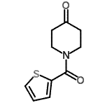 结构式 CAS# 141945-71-3, 1-(2-噻吩基羰基)-4-哌啶酮