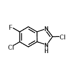 structure of CAS# 142356-65-8, 2,5-Dichloro-6-Fluoro-1H-Benzimidazole;2,5-Dichloro-6-fluoro-1H-benzimidazole;2,5-dichloro-6-fluorobenzimidazole;2,6-dichloro-5-fluoro-1H-benzimidazole