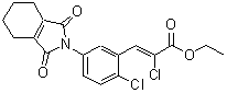 结构式 CAS# 142891-20-1, (2Z)-2-氯-3-[2-氯-5-(1,3-二氧代-1,3,4,5,6,7-六氢-2H-异吲哚-2-基)苯基]丙烯酸乙酯