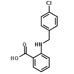 结构式 CAS# 14345-04-1, 2-[(4-氯苄基)氨基]苯甲酸
