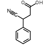 结构式 CAS# 14387-18-9, 3-氰基-3-苯丙酸