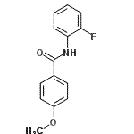结构式 CAS# 143925-52-4, N-(2-氟苯基)-4-甲氧基苯甲酰胺