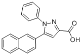 结构式 CAS# 144252-16-4, 5-(2-萘基)-1-苯基-1H-吡唑-3-羧酸