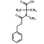 结构式 CAS# 144332-60-5, N-[(苄氧基)羰基]-N,2-二甲基丙氨酸