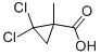 structure of CAS# 1447-14-9, 2,2-Dichloro-1-Methylcyclopropanecarboxylic Acid;2,2-Dichloro-1-Methyl-Cyclopropane-1-Carboxylic Acid;2,2-Dichloro-1-Methyl-1-Cyclopropanecarboxylic Acid;Stk208439