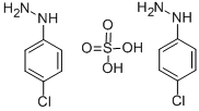 structure of CAS# 14581-21-6, 4-Chlorophenylhydrazine Sulfate;(4-Chlorophenyl)Hydrazinium Sulphate (2:1);Hydrazine, (4-Chlorophenyl)-, Sulfate (2:1)