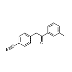 结构式 CAS# 146653-53-4, 4-[2-(3-碘苯基)-2-氧代乙基]苯甲腈