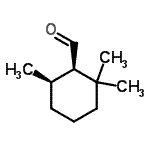 CAS 登录号：146726-33-2， (1R,6R)-2,2,6-三甲基环己烷甲醛