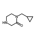 结构式 CAS# 148336-01-0, 1-(环丙基甲基)-2-哌嗪酮