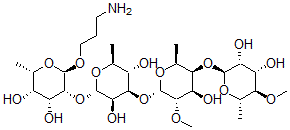 CAS#: 148404-60-8， (2S,3R,4R,5S,6S)-2-[(2R,3R,4R,5S,6S)-2-(3-Aminopropoxy)-4,5-Dihydroxy-6-Methyloxan-3-Yl]Oxy-4-[(2S,3S,4R,5S,6S)-5-[(2S,3R,4S,5R,6S)-3,4-Dihydroxy-5-Methoxy-6-Methyloxan-2-Yl]Oxy-4-Hydroxy-3-Methoxy-6-Methyloxan-2-Yl]Oxy-6-Methyloxane-3,5-Diol
