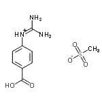 结构式 CAS# 148720-07-4, 二氨基-N-(4-羧基苯基)甲烷亚氨鎓甲烷磺酸酯