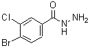 structure of CAS# 148993-19-5, 4-Bromo-3-Chlorobenzohydrazide;1-bromo-2-chlorobenzene-4-carbohydrazide;4-Bromo-3-chlorobenzhydrazide;4-Bromo-3-chloro-benzoic acid hydrazide