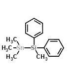 structure of CAS# 149013-84-3, Methyl(Diphenyl)(Trimethylstannyl)Silane;Trimethyl stannyl diphenyl methyl silane;Trimethylstannyldiphenylmethylsilane
