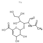 structure of CAS# 149368-06-9, 2-(acetylamino)-2-deoxy-3-O-(4-deoxyhex-4-enopyranuronosyl)-Hexose sodium salt (1:1);Chondroitin disaccharide Î´di-0S sodium salt;Chondroitin disaccharide δdi-0S sodium salt;Hyaluronic acid disaccharide Î´DiHA sodium salt