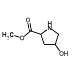 结构式 CAS# 1499-56-5, 甲基4-羟基脯氨酸酯