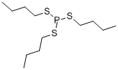 structure of CAS# 150-50-5, Phosphorotrithiousacid Tributyl Ester;Tris(Butylthio)Phosphane;4-01-00-01564 (Beilstein Handbook Reference);Ai3-25783