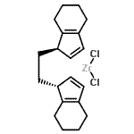 结构式 CAS# 150131-28-5, (1R,1'R)-1,1'-(1,2-乙二基)二-4,5,6,7-四氢-1H-茚-二氯锆(1:1)