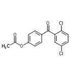 结构式 CAS# 150347-05-0, 4-(2,5-二氯苯甲酰基)苯基乙酸酯