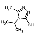 structure of CAS# 151519-23-2, 4-Isopropyl-5-Methyl-4H-1,2,4-Triazole-3-Thiol;4-isopropyl-3-methyl-1H-1,2,4-triazole-5(4H)-thione;4-Isopropyl-5-methyl-4H-1,2,4-triazole-3-thiol;MFCD03423402
