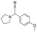 structure of CAS# 15190-12-2, 2-(4-Methoxyphenyl)-2-Pyrrolidin-1-Ylacetonitrile;2-(4-Methoxyphenyl)-2-Pyrrolidin-1-Yl-Acetonitrile;2-(4-Methoxyphenyl)-2-1-Pyrrolidinylacetonitrile;2-(4-Methoxyphenyl)-2-Pyrrolidin-1-Yl-Ethanenitrile