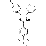 structure of CAS# 152121-46-5, 4-{4-(4-Fluorophenyl)-2-[4-(Methylsulfonyl)Phenyl]-1H-Imidazol-5-Yl}Pyridine;4-(4-Fluo<wbr>rophenyl)<wbr>-2-(4-met<wbr>hylsulfon<wbr>ylphenyl)<wbr>-5-(4-pyr<wbr>idyl)-1H-<wbr>imidazole;4-[5-(4-F<wbr>luoro-phe<wbr>nyl)-2-(4<wbr>-methanes<wbr>ulfonyl-p<wbr>henyl)-3H<wbr>-imidazol<wbr>-4-yl]-py<wbr>ridine;4-[5-(4-f<wbr>luorophen<wbr>yl)-2-[4-<wbr>(methylsu<wbr>lfonyl)ph<wbr>enyl]-1H-<wbr>imidazol-<wbr>4-yl]-pyr<wbr>idine