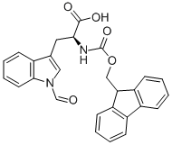 structure of CAS# 152338-45-9, N-[(9H-Fluoren-9-Ylmethoxy)Carbonyl]-1-Formyl-L-Tryptophan;FMOC-TRP(FOR)-OH