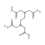 structure of CAS# 15251-22-6, 2,2',2'',2'''-(1,2-Ethanediyldinitrilo)Tetra(O-<Sup>2</Sup>H)Acetic Acid;Carboxyls-d4;EDTA-d4;ETHYLENEDIAMINETETRAACETIC ACID-D<SUP>4</SUP>
