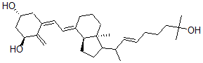 CAS 登录号：154356-84-0， (1R,3S,5E)-5-[(2E)-2-[(3aS,7aR)-1-[(E)-8-羟基-8-甲基壬-3-烯-2-基]-7alpha-甲基-2,3,3a,5,6,7-六氢-1H-茚-4-亚基]亚乙基]-4-亚甲基环己烷-1,3-二醇
